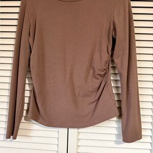 Women's Brown Long Sleeve Top